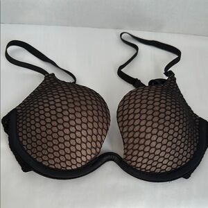 Black Mesh Women's Bra